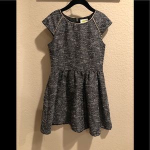 Girls black/white short sleeve dress